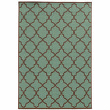 9' X 13' Blue Geometric Stain Resistant Indoor Outdoor Area Rug - Homeroots - Flyclothing LLC