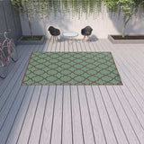 9' X 13' Blue Geometric Stain Resistant Indoor Outdoor Area Rug - Homeroots - Flyclothing LLC