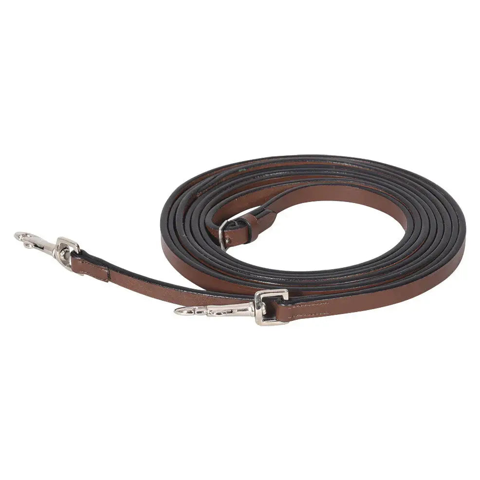 Henri de Rivel Advantage Breastplate Draw Reins - Full Leather with Breastplate Snap - Breeches.com - Flyclothing LLC