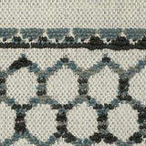 8' X 10' Blue and Beige Geometric Stain Resistant Indoor Outdoor Area Rug - Homeroots - Flyclothing LLC