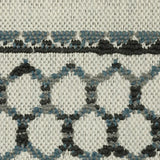 10' X 13' Blue and Beige Geometric Stain Resistant Indoor Outdoor Area Rug - Homeroots - Flyclothing LLC