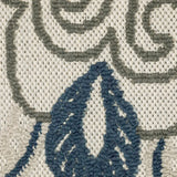 2' X 7' Blue and Beige Geometric Stain Resistant Indoor Outdoor Area Rug - Homeroots - Flyclothing LLC