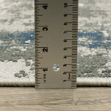 2' X 7' Blue and Beige Abstract Stain Resistant Indoor Outdoor Area Rug - Homeroots - Flyclothing LLC