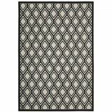 3' X 5' Beige and Black Geometric Stain Resistant Indoor Outdoor Area Rug - Homeroots - Flyclothing LLC
