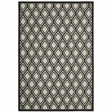 7' X 9' Beige and Black Geometric Stain Resistant Indoor Outdoor Area Rug - Homeroots - Flyclothing LLC
