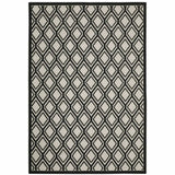 8' X 10' Beige and Black Geometric Stain Resistant Indoor Outdoor Area Rug - Homeroots - Flyclothing LLC