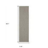 2' X 7' Beige Geometric Stain Resistant Indoor Outdoor Area Rug - Homeroots - Flyclothing LLC
