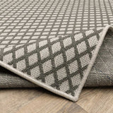 2' X 7' Beige Geometric Stain Resistant Indoor Outdoor Area Rug - Homeroots - Flyclothing LLC