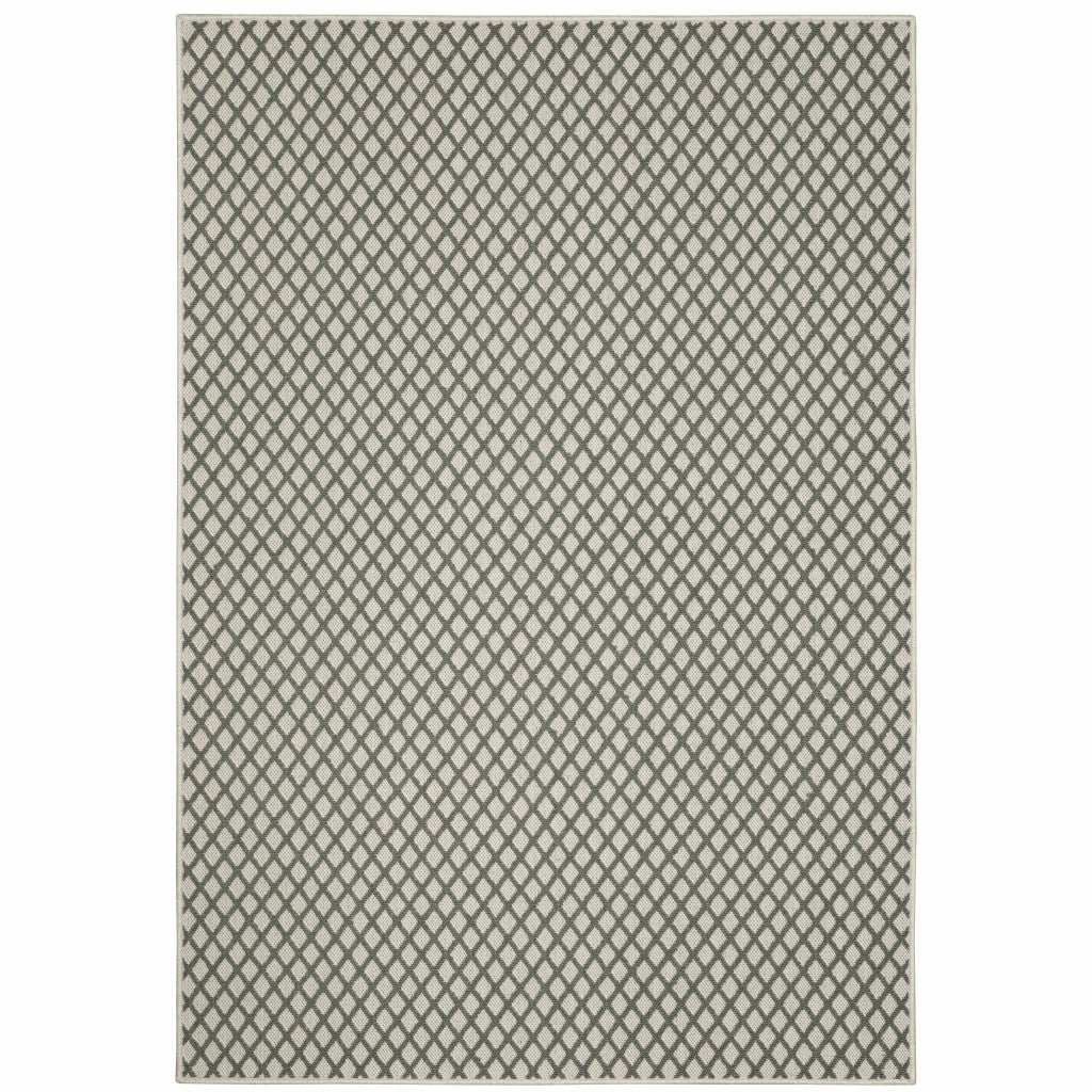 8' X 10' Beige Geometric Stain Resistant Indoor Outdoor Area Rug - Homeroots - Flyclothing LLC