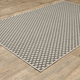 8' X 10' Beige Geometric Stain Resistant Indoor Outdoor Area Rug - Homeroots - Flyclothing LLC