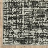 2' X 7' Beige and Black Abstract Stain Resistant Indoor Outdoor Area Rug - Homeroots