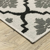 2' X 7' Beige and Black Geometric Stain Resistant Indoor Outdoor Area Rug - Homeroots - Flyclothing LLC