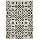 8' X 10' Beige and Black Geometric Stain Resistant Indoor Outdoor Area Rug - Homeroots - Flyclothing LLC