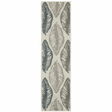 2' X 7' Beige Floral Stain Resistant Indoor Outdoor Area Rug - Homeroots - Flyclothing LLC