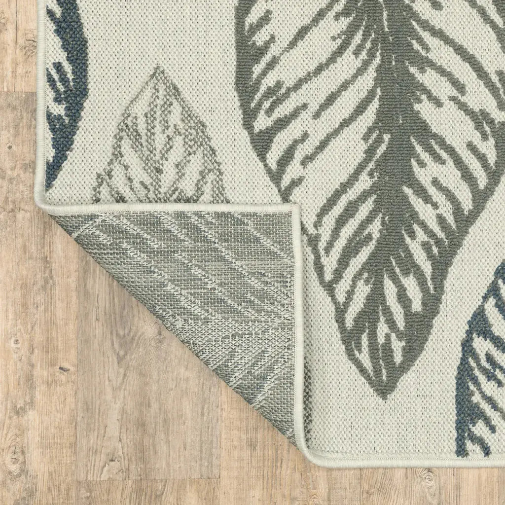 2' X 7' Beige Floral Stain Resistant Indoor Outdoor Area Rug - Homeroots - Flyclothing LLC
