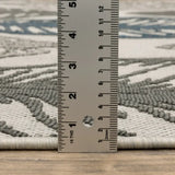 2' X 7' Beige Floral Stain Resistant Indoor Outdoor Area Rug - Homeroots - Flyclothing LLC