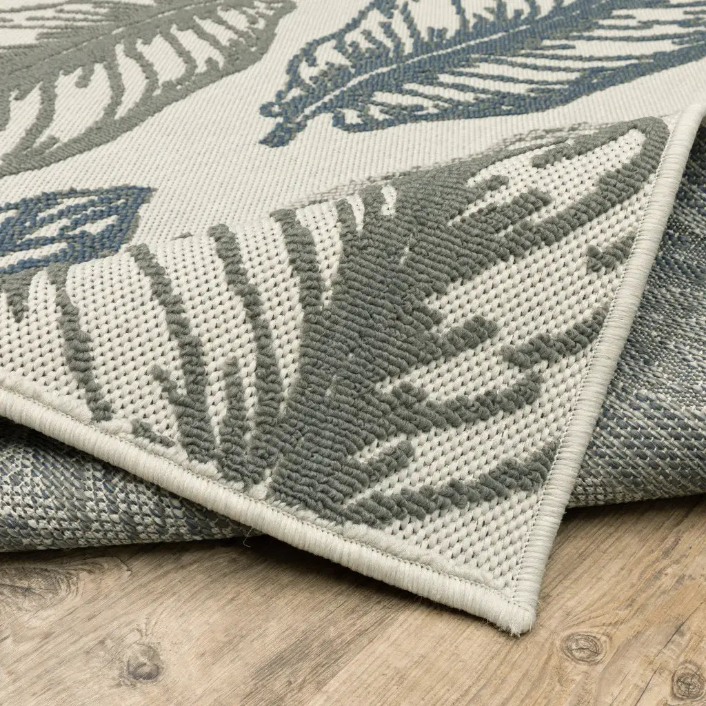2' X 7' Beige Floral Stain Resistant Indoor Outdoor Area Rug - Homeroots - Flyclothing LLC