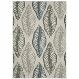8' x 10' Beige Floral Stain Resistant Indoor Outdoor Area Rug - Homeroots - Flyclothing LLC