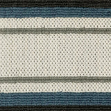 2' X 7' Blue and Beige Geometric Stain Resistant Indoor Outdoor Area Rug - Homeroots - Flyclothing LLC