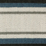 7' X 9' Blue and Beige Geometric Stain Resistant Indoor Outdoor Area Rug - Homeroots - Flyclothing LLC