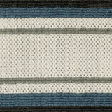 8' X 10' Blue and Beige Geometric Stain Resistant Indoor Outdoor Area Rug - Homeroots
