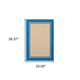 2' X 3' Blue and Beige Stain Resistant Indoor Outdoor Area Rug - Homeroots - Flyclothing LLC