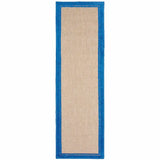 2' X 8' Blue and Beige Stain Resistant Indoor Outdoor Area Rug - Homeroots - Flyclothing LLC