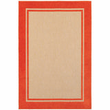 2' X 3' Orange Stain Resistant Indoor Outdoor Area Rug