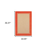 2' X 3' Orange Stain Resistant Indoor Outdoor Area Rug - Homeroots - Flyclothing LLC