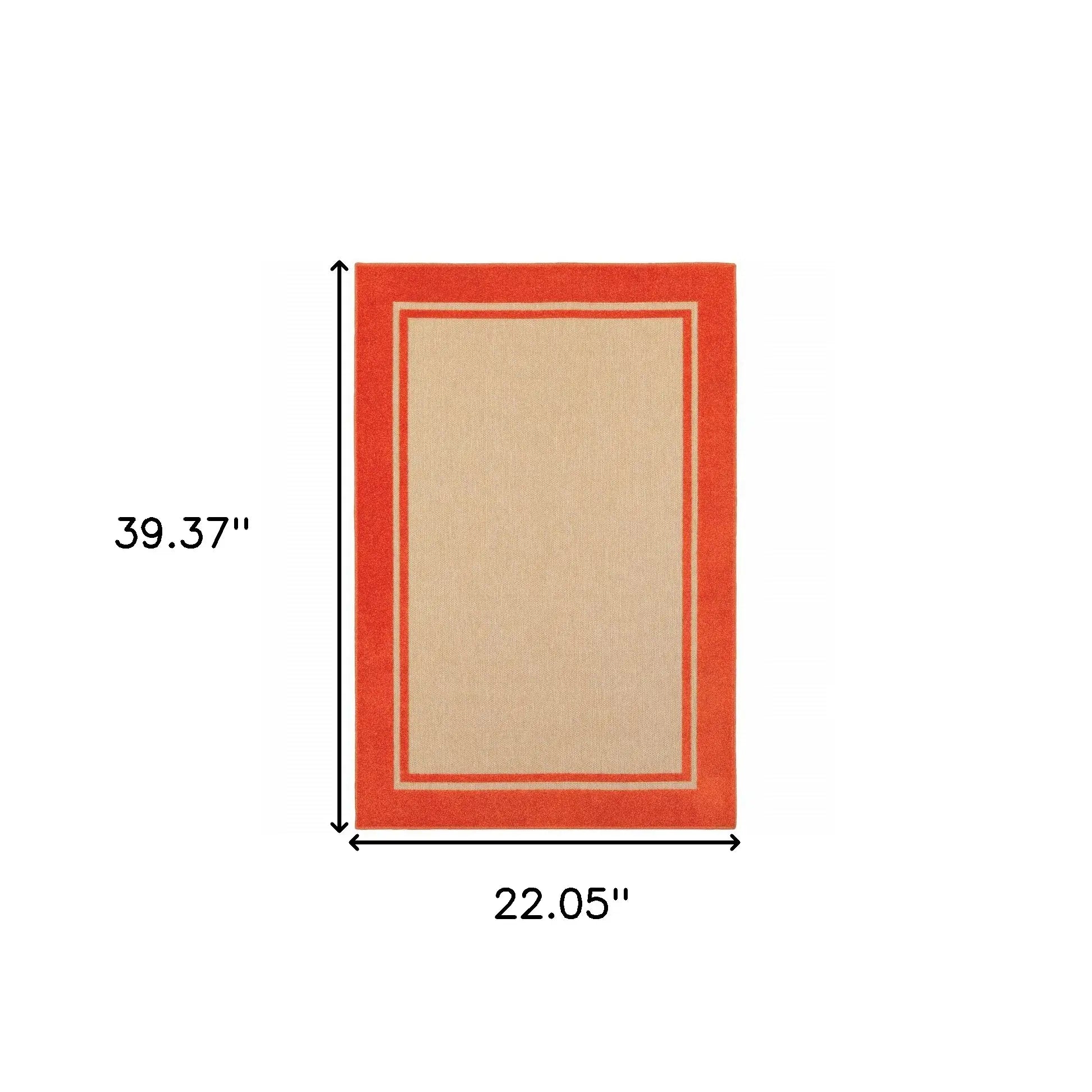 2' X 3' Orange Stain Resistant Indoor Outdoor Area Rug - Homeroots - Flyclothing LLC