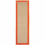 2' X 8' Orange Stain Resistant Indoor Outdoor Area Rug - Homeroots - Flyclothing LLC