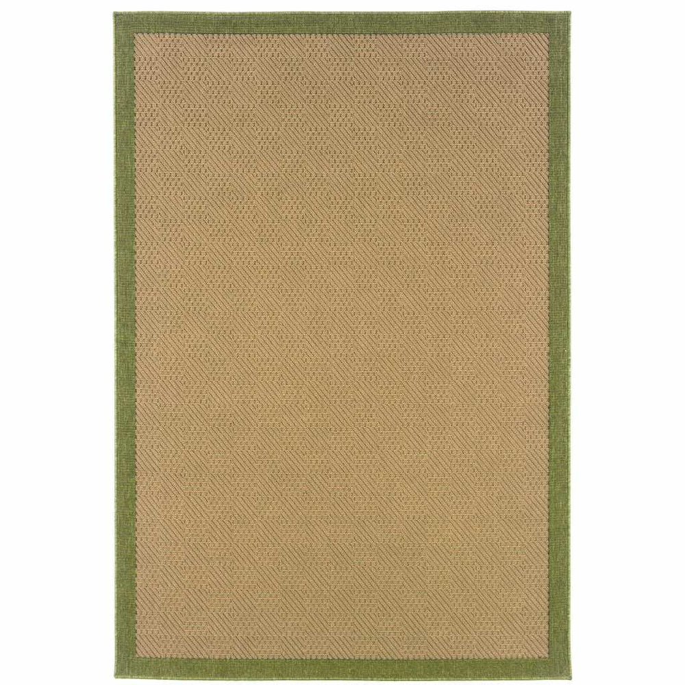 9' X 13' Beige Stain Resistant Indoor Outdoor Area Rug - Homeroots - Flyclothing LLC