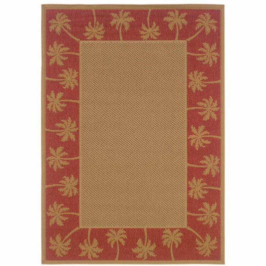 9' X 13' Beige Stain Resistant Indoor Outdoor Area Rug - Homeroots - Flyclothing LLC