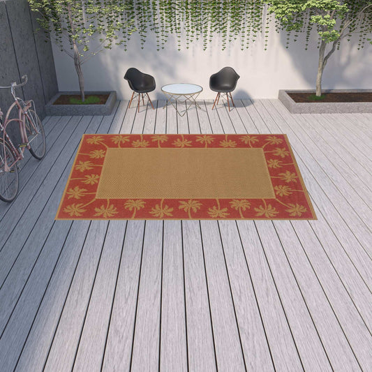 9' X 13' Beige Stain Resistant Indoor Outdoor Area Rug - Homeroots - Flyclothing LLC