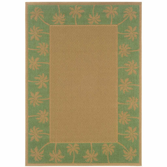 9' X 13' Beige Stain Resistant Indoor Outdoor Area Rug - Homeroots - Flyclothing LLC