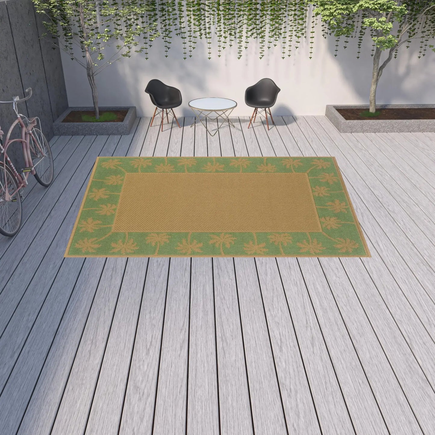9' X 13' Beige Stain Resistant Indoor Outdoor Area Rug - Homeroots - Flyclothing LLC