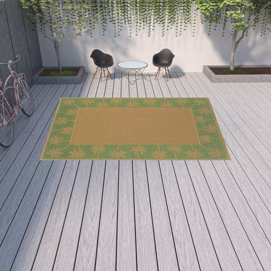 9' X 13' Beige Stain Resistant Indoor Outdoor Area Rug - Homeroots - Flyclothing LLC