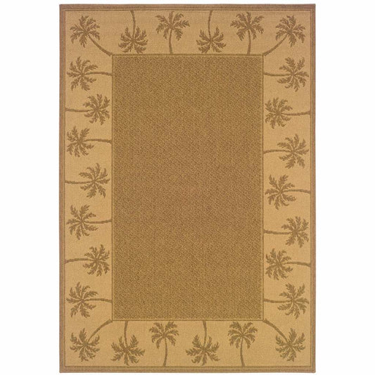 4' X 6' Tan Stain Resistant Indoor Outdoor Area Rug - Homeroots - Flyclothing LLC