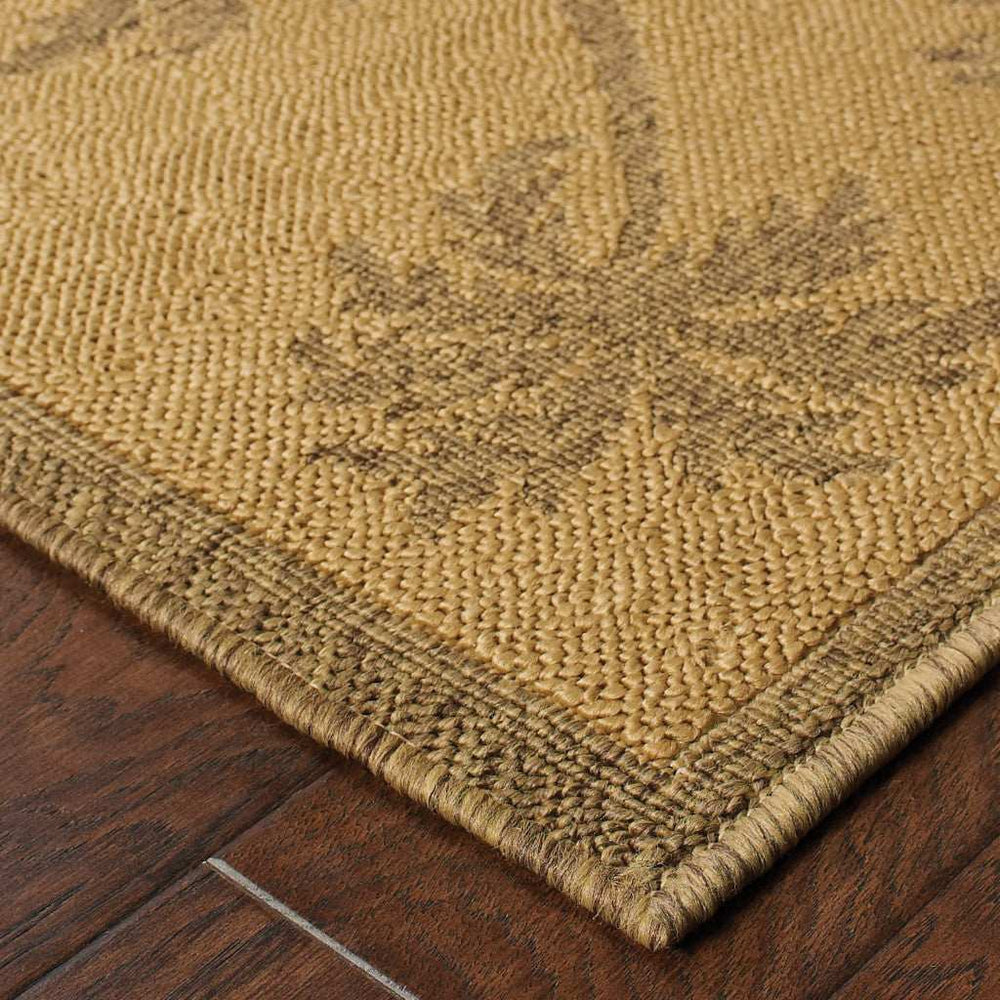 9' X 13' Tan Stain Resistant Indoor Outdoor Area Rug - Homeroots - Flyclothing LLC