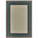 10' X 13' Blue and Gray Stain Resistant Indoor Outdoor Area Rug - Homeroots - Flyclothing LLC
