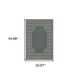 2' X 4' Gray and Ivory Stain Resistant Indoor Outdoor Area Rug - Homeroots - Flyclothing LLC