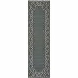 2' X 8' Gray and Ivory Stain Resistant Indoor Outdoor Area Rug - Homeroots - Flyclothing LLC