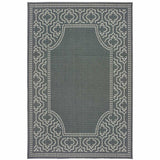 7' X 10' Gray and Ivory Stain Resistant Indoor Outdoor Area Rug - Homeroots - Flyclothing LLC