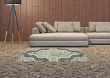 2' X 4' Gray and Ivory Oriental Stain Resistant Indoor Outdoor Area Rug - Homeroots - Flyclothing LLC