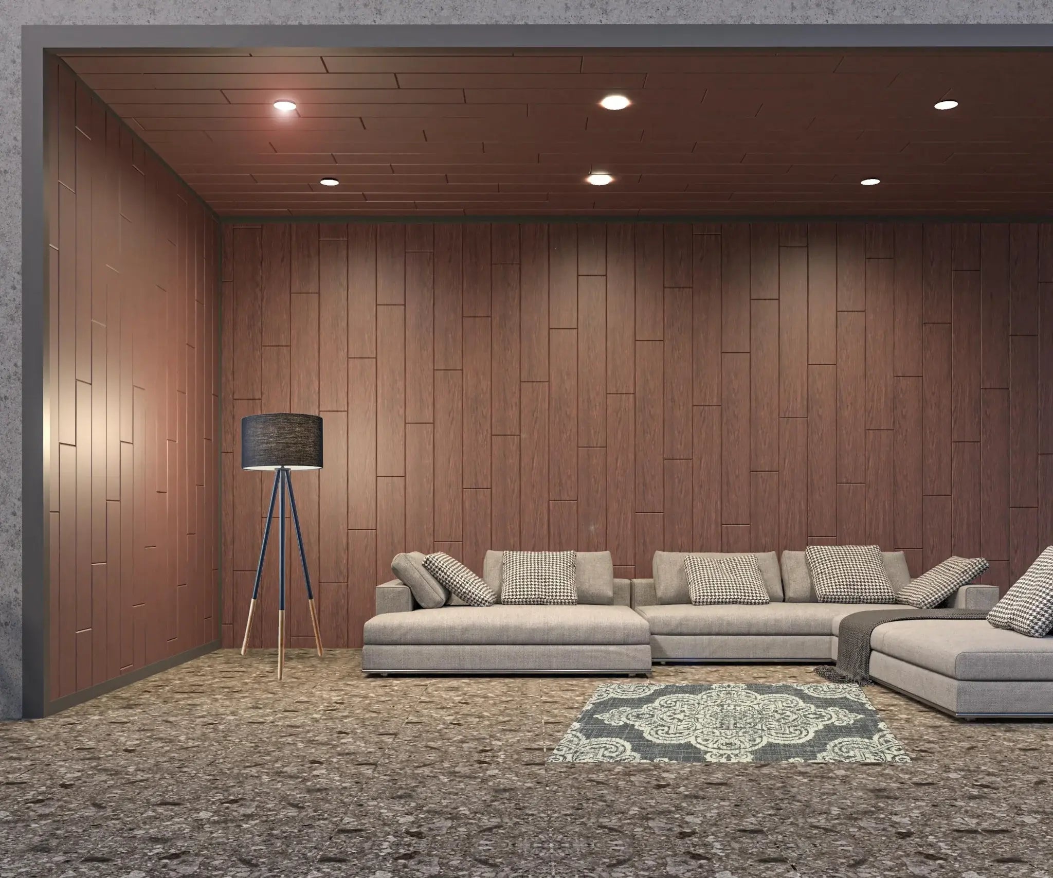 4' X 6' Gray and Ivory Oriental Stain Resistant Indoor Outdoor Area Rug - Homeroots - Flyclothing LLC