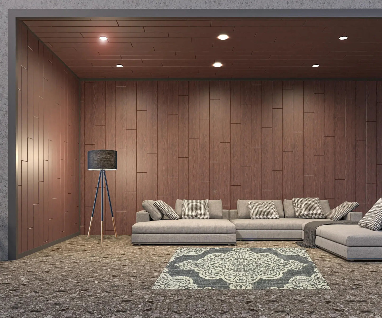 5' X 8' Gray and Ivory Oriental Stain Resistant Indoor Outdoor Area Rug - Homeroots - Flyclothing LLC