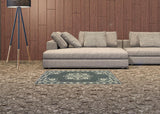 2' X 4' Gray and Ivory Oriental Stain Resistant Indoor Outdoor Area Rug - Homeroots