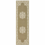 2' X 8' Tan Oriental Stain Resistant Indoor Outdoor Area Rug - Homeroots - Flyclothing LLC