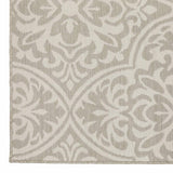 10' X 13' Gray and Ivory Floral Stain Resistant Indoor Outdoor Area Rug - Homeroots - Flyclothing LLC
