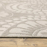 2' X 7' Gray and Ivory Geometric Stain Resistant Indoor Outdoor Area Rug - Homeroots - Flyclothing LLC